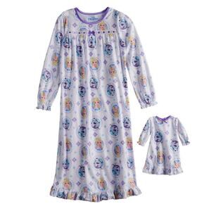 FROZEN Princess Girls Disney PJ's Pajama 18” Doll Set Nightgown NWT size 6